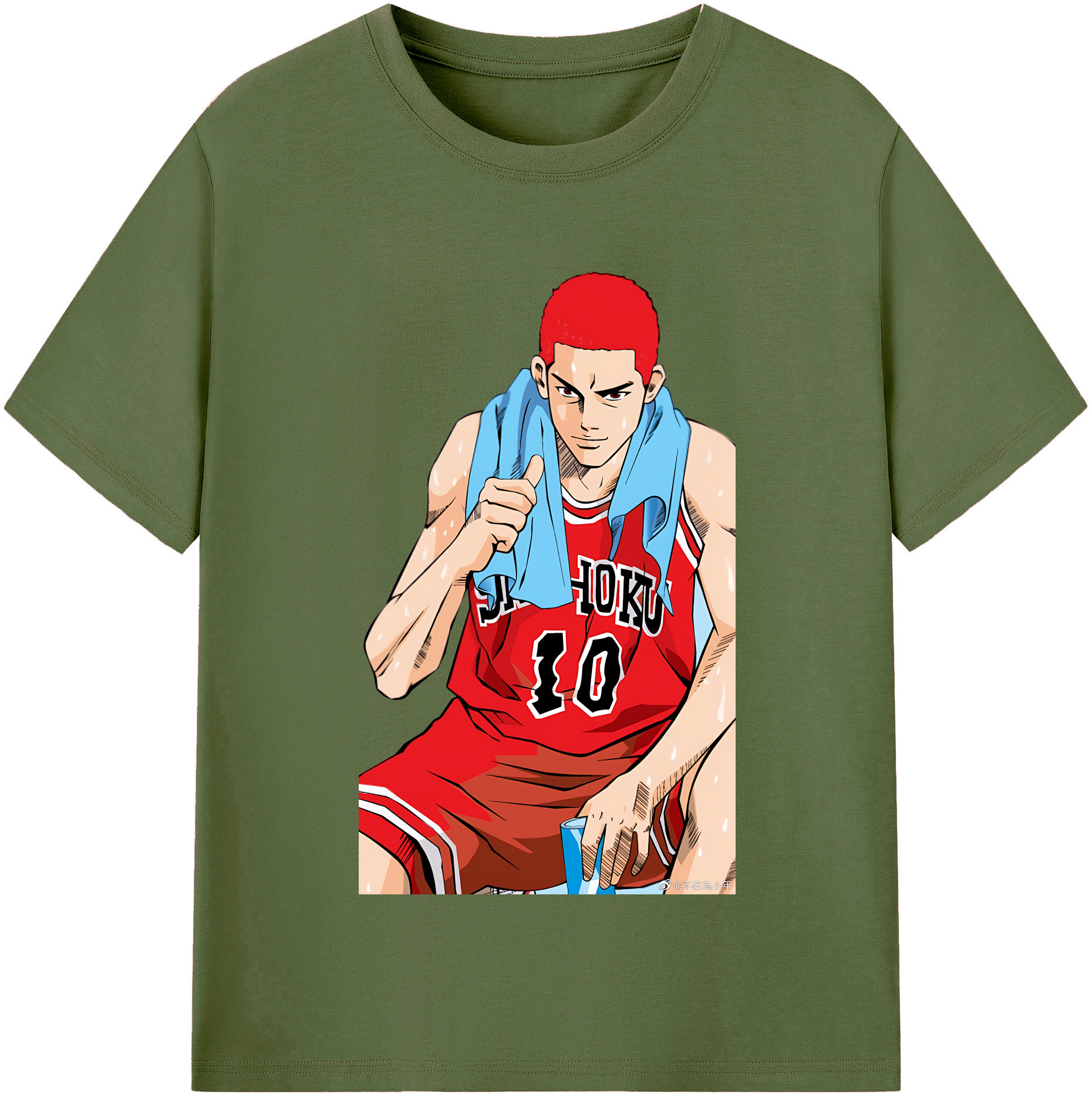SLAM DUNK／スラムダンク 綿100％半袖Tシャツ（フロントプリント）